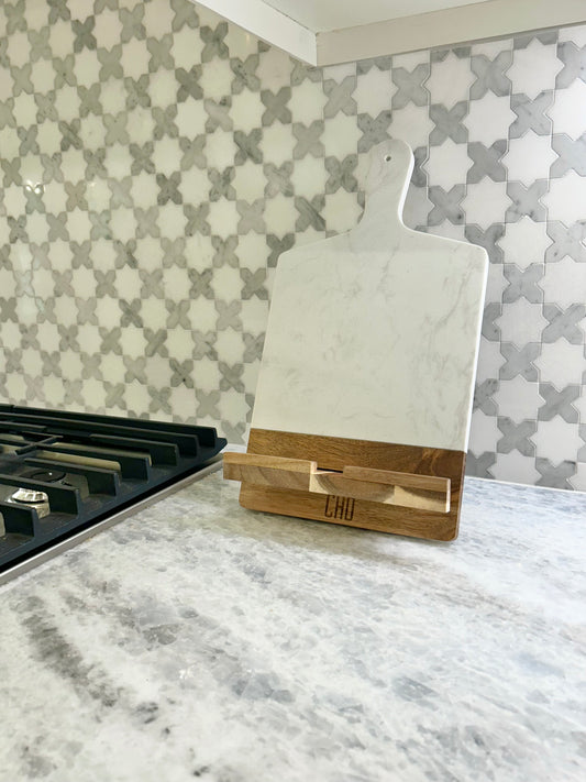 Marble Cookbook Display| Serving Board