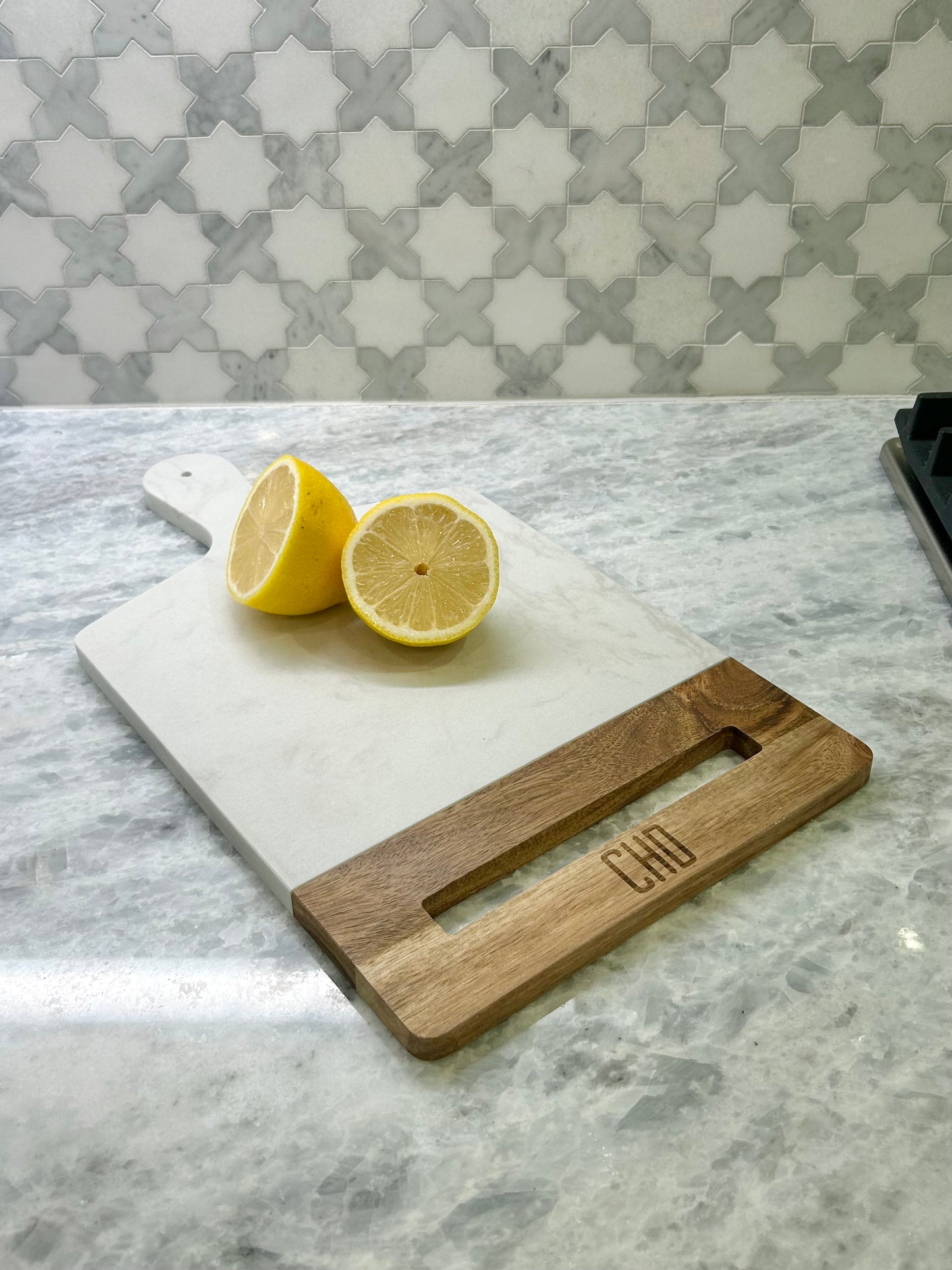 Marble Cookbook Display| Serving Board