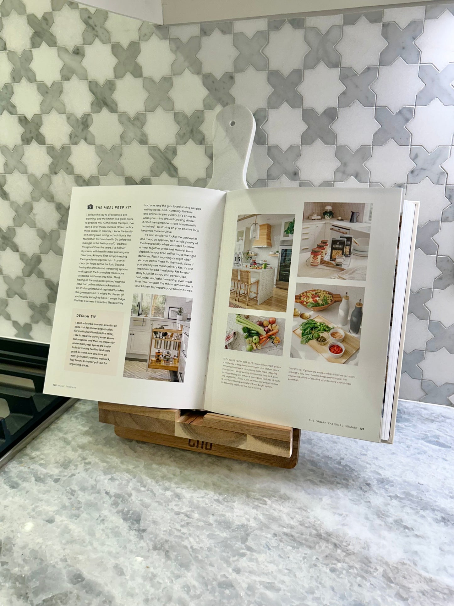 Marble Cookbook Display| Serving Board